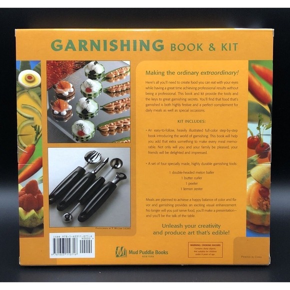 Hor D'oeuvres Garnishing Book & Kit Mud Puddle Books Brand New - Picture 2 of 2